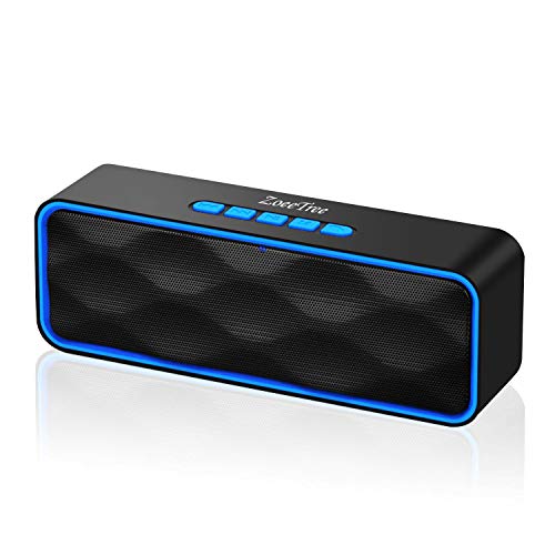 ZoeeTree S1 - Altavoz Inalambrica Bluetooth, Estereo, al aire libre, con HD Audio y Manos Libres, Bluetooth 4.2, Llamadas Manos Libres y TF Ranura de La Tarjeta, Azul