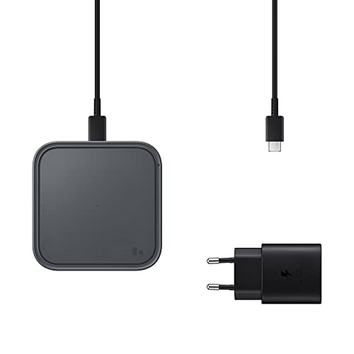 Samsung Wireless Charger Single Fast Charging 2.0 con Power Adaper 15W, Negro