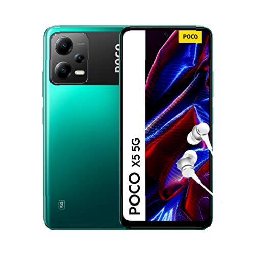 POCO X5 5G - Smartphone de 8+256GB, Pantalla de 6.67” 120Hz FHD+ AMOLED, Snapdragon 695, Camara 48MP AI Triple, 5000mAh, NFC, Verde (Versión ES + 3 años de garantía)