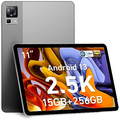 DOOGEE T30 Pro Android 13 Tablet 15GB RAM + 256GB ROM(2TB TF) Tablet 11 Pulgadas, 2.5K Pantalla Full HD 1600×2560 IPS,Dual 4G LTE + 5G WiFi,8580mAh,Cámara 8MP+20MP,BT5.2,Type-C 3.5mm Jack