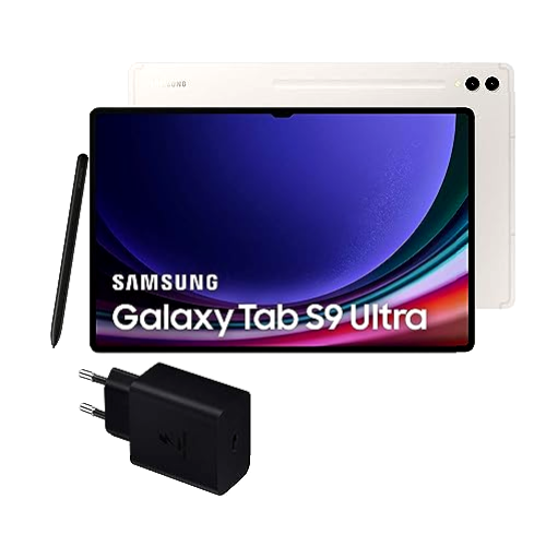 Samsung Galaxy Tab S9 Ultra, 1 TB, WiFi + Cargador 45W - Tablet Android, Ranura MicroSD, S Pen Incluido, Beige (Versión Española)
